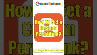 Blogger - How to set a custom permalink? | #Short