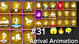 31 ARRIVAL ANIMATION | FREE FIRE ALL' ARRIVAL ANIMATION | 2007 SEY 2024 TEK KI ALL ARRIVAL ANIMATION