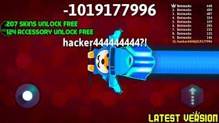 Snake.io mod menu gameplay #110 all skins unlock God mode speed hack new video v2.1.9