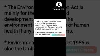 Environmental Protection Act 1986 || NTA NET JRF || Paper 1 People and Environment #shorts