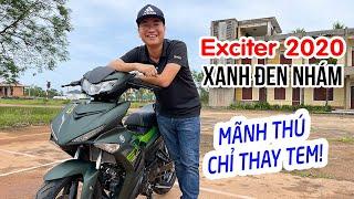 YAMAHA EXCITER 150 2020 Xanh Đen Nhám | Mãnh Thú Bóng Đêm khỏi cần Độ Tem