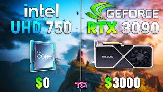 Intel UHD 750 vs RTX 3090 (How Big is the Difference?)