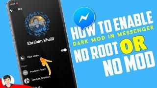 How to enable dark theme in messenger No root | Black theme messenger |
