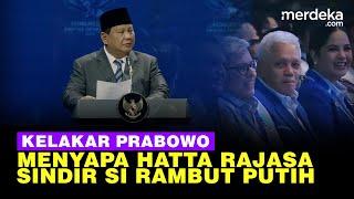 Kelakar Prabowo Sapa Hatta Rajasa di Kongres Demokrat: Kita Juga Punya Rambut Putih