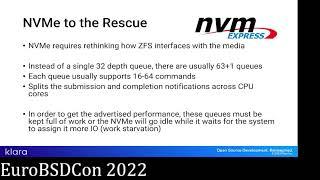 Scaling ZFS for NVMe - Allan Jude - EuroBSDcon 2022