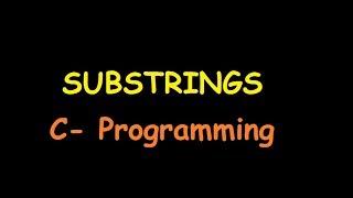 Substring in C