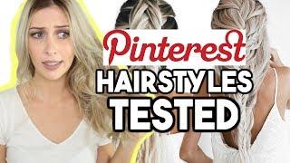 TESTING PINTEREST HAIRSTYLES! 4 Easy Summer Hair Tutorials