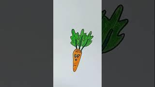 Como desenhar CENOURA #food #drawing #painting #art #fypシ #doodle #fyp #happy #fun KAWAII