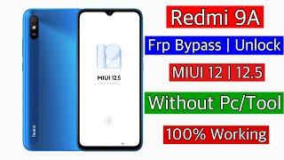 Redmi 9A Frp Bypass Miui 12/Unlock google account lock | redmi 9a frp reset/remove google lock