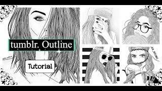 how to make tumblr outline