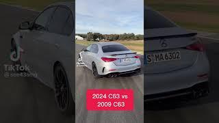 2024 C63 vs 2009 C63. Exhaust battle. #c63 #mercedesbenz