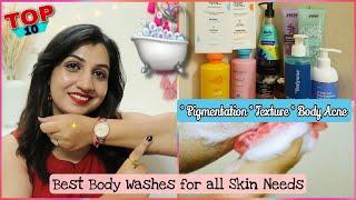 Top 10 Body Washes/Scrubs for all body concerns|Pigmentation,Texture,Body Acne,Bumpy Skin|Meenakshi