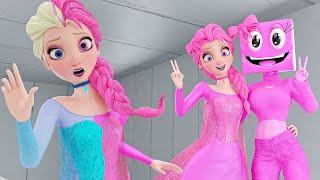 Elsa Frozen - Pink Cool As Ice Transformation!( Sprunki Incredibox Animation!)