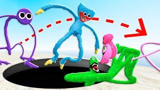 Rainbow Friends Vs Huggy Wuggy - Longest Jump? (Garry's Mod)