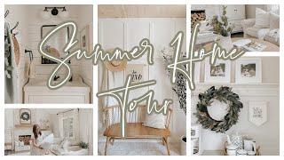 SUMMER HOME TOUR 2021| FARMHOUSE DECORATING IDEAS | NEUTRAL COZY HOME DECOR | HOUSE + HOLM