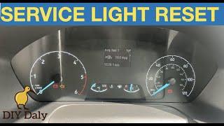 2020 Ford Transit Custom Service light reset procedure