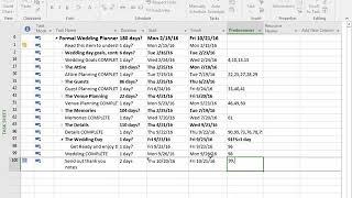 Adding Tasks to a Project in MS Project 2016