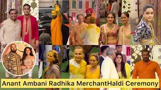 Anant Ambani Radhika Merchant Haldi Ceremony Mukesh ambani Uddhav Tina Salman khan Ananya Ranveer 