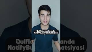 Qulflangan ekranda NotifyBuddy animatsiyasi #jalolmurad #youkey #uzbekistan