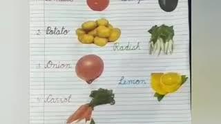 Class UKG let's learn the vegetable names with Anju mam