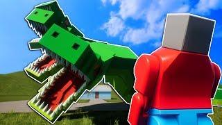 We Must Escape the 3 Headed Anaconda in Lego City! - Brick Rigs Multiplayer Survival