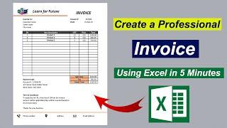 Create Automated Invoice in Excel | Professional Invoice Excel Template