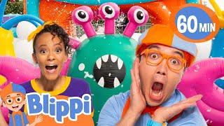 Blippi and Meekah’s Sea Foam Party - Blippi | Educational Videos for Kids