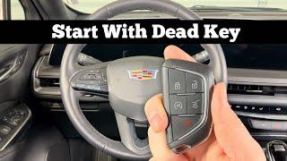 2024 CADILLAC XT4 - How To Start With Dead Remote Key Fob Battery "No Key Found" "Key Not Detected"