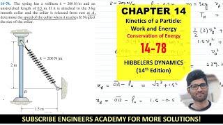 14-78 Kinetics of Particle: Conservation of Energy Chapter 14: Hibbeler Dynamics | Engineers Academy