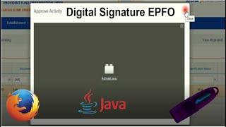 How to solve activate Java error on digital signature EPFO KYC DSC approvals