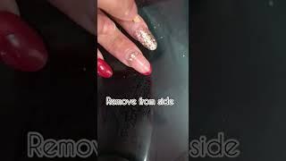 How to remove nail extensions at home #nails #nailart #makeupshorts  #naildesign #nail #remove