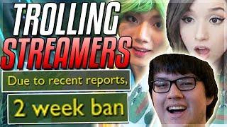 TROLLING STREAMERS "2 Week BAN" ft. Dyrus, Pokimane, BoxBox, Yassuo & MORE! - League of Legends