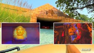 Dark Water Slide Rides with Dinosaurs & Pharaohs Animatronics  | Water World Water Park