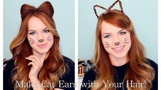 2 Ways to Make Cat Ears with Your Hair!