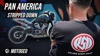 Harley Davidson Pan America Strip-down heads to Roland Sands Design / MotoGeo Adventures