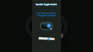 Sparkle Animation Toggle Switch using HTML & CSS #shorts