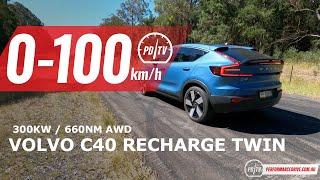 2023 Volvo C40 Recharge Twin 0-100km/h & motor sound