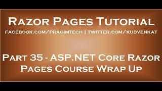 ASP NET core razor pages course wrap up