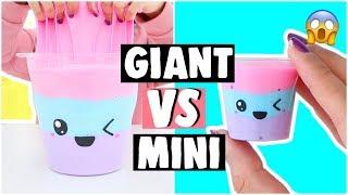 EXTREME GIANT SLIME VS MINI SLIME?! DIY Fluffy Slime Recipe!