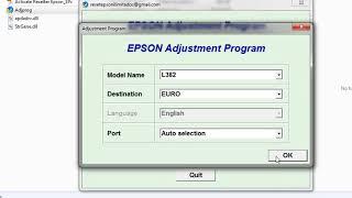 Reset Epson L382,  L383, L486 Euro cis