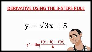 DERIVATIVE OF RADICAL || THE 3-STEPS RULE