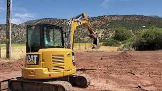 Digging House Footing Excavation cat 305 mini excavator and pouring concrete