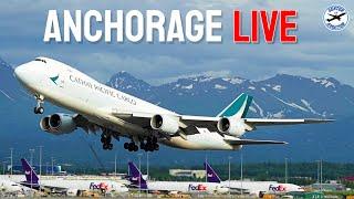 LIVE PLANE SPOTTING at ANCHORAGE Airport with ATC AUDIO