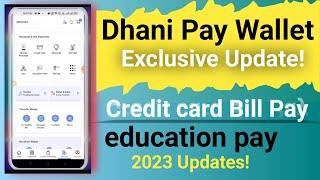 Dhani Pay Wallet Exclusive Update 2023! New Reviews Dhani Pay Card! Credit card Bill pay! Trickydhar