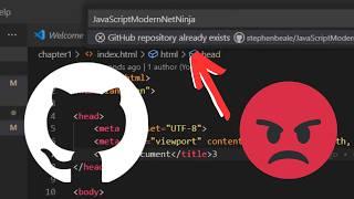 FIX: GitHub Repository Already Exists Error in Visual Studio Code