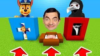 Minecraft PE : DO NOT CHOOSE THE WRONG PORTALS! (Mr Bean, SCP-049 & Chase Paw Patrol)