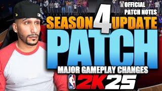 2k25 SEASON 4 PATCH UPDATE | MAJOR GAMEPLAY CHANGES | NBA 2K25 NEWS UPDATE