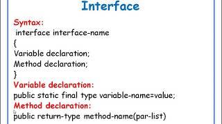 Interface in java in Telugu || JAVA in Telugu Lecture-39