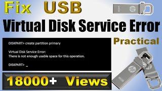 How to fix Virtual Disk Service Error | Repair corrupted pendrive usb flash drive Card | IT Adobe