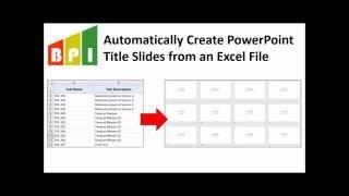 How to Automatically Create PowerPoint Title Slides from Excel